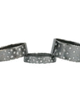 Oxidized Silver Scattered Diamond Band - 4mm, 7mm, 10mm