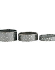 Oxidized Silver Scattered Diamond Band - 4mm, 7mm, 10mm