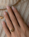 Medium Scattered Diamond Boulder Bead Charm - 18k Yellow Gold - KMJ Anne Sportun Jewelry - Necklace
