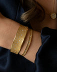 Diamond Stardust Cuff - 18k Yellow Gold / Medium - 57x66mm / 196mm Around - KMJ Anne Sportun Jewelry - Bracelet
