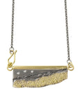 Strata Necklace - 22k/18k Gold, Oxidized Silver + Reclaimed Diamonds - KMJ Kate Maller Jewelry Jewelry - Necklaces