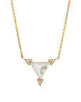 Peak Mother of Pearl Necklace - 18k Gold + Mother of Pearl