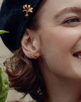 Rabbit & Carrot Asymmetric Stud Earrings - Sterling Silver