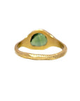 Signet Ring in Green Sapphire - 18k Gold