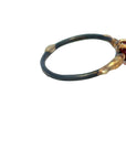 Exceptional Ruby Small Stone Ring - 18ky/14kw/14kr Gold + Oxidized Silver