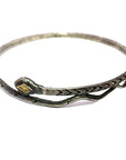 Eternal Serpent Bangle 2 - Sterling Silver + 10ky Gold
