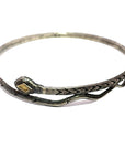 Eternal Serpent Bangle 2 - Sterling Silver + 10ky Gold - KMJ Zanny Jewelry - Bracelets