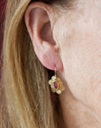 Vanity Earrings - Brass, 14k Gold-Fill + Ruby