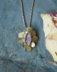 Vanity Pendant - Brass + Ruby