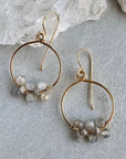 Truly Earrings Small - 14k Gold-Fill + Labradorite