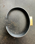 Captured Boulder Opal Cuff - Oxidized Sterling Silver + 18k Gold - KMJ Hilary Finck Jewelry - Bracelets