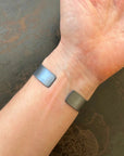 Captured Boulder Opal Cuff - Oxidized Sterling Silver + 18k Gold - KMJ Hilary Finck Jewelry - Bracelets