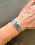 Captured Boulder Opal Cuff - Oxidized Sterling Silver + 18k Gold - KMJ Hilary Finck Jewelry - Bracelets