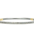 Oxidized Silver KMJ Timeless Hinged Bangle - 18ky, Oxidized Silver + VS Diamonds - KMJ Kate Maller Jewelry Jewelry - Bracelets