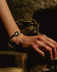 Celestial Cuff - Oxidized Brass, Sterling Silver + African Turquoise - KMJ Claire Sommers Buck Jewelry - Bracelets