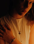 Celestial Cuff - Oxidized Brass, Sterling Silver + African Turquoise - KMJ Claire Sommers Buck Jewelry - Bracelets