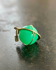 Captured Chrysoprase Orb - 18k Gold + Chrysoprase - KMJ Hilary Finck Jewelry - Necklace