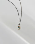 Crescent Necklace - 14k Gold-Fill, Sterling Silver + Moonstone - KMJ Claire Sommers Buck Jewelry - Necklaces