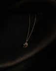 Crescent Necklace - 14k Gold-Fill, Sterling Silver + Moonstone