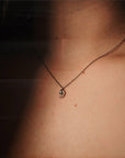 Crescent Necklace - 14k Gold-Fill, Sterling Silver + Moonstone - KMJ Claire Sommers Buck Jewelry - Necklaces