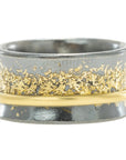 Dusted Spinner Ring 18k/22k, Oxidized Silver - KMJ Kate Maller Jewelry Jewelry - Rings