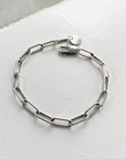 Paper Clip Bracelet - Sterling Silver (6mm)