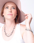 Long Coined Bright Earrings - Sterling Silver