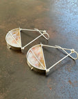 Captured® Dendritic Agate Triangle Earrings - KMJ Hilary Finck Jewelry - Earrings