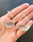 Captured® Dendritic Agate Triangle Earrings - KMJ Hilary Finck Jewelry - Earrings