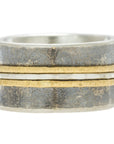 Black + Gold Spinner Ring 18k/22k, Oxidized Silver - KMJ Kate Maller Jewelry Jewelry - Rings