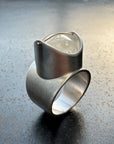 Enhydro Quartz Parabola Ring - 14k Gold + Sterling Silver - KMJ Hilary Finck Jewelry - Ring