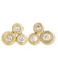 In Bloom Diamond Studs - 18k Gold, Oxidized Silver, Matte Plain Silver + Reclaimed Diamonds - KMJ Kate Maller Jewelry Jewelry - Earrings