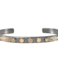 Sunnyside Dusted Diamond Cuff - 22k/18k Gold + Oxidized Silver - KMJ Kate Maller Jewelry Jewelry - Bracelets