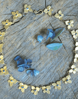 Hydrangea Collar - Brass + Blue Sapphire - KMJ Emilie Shapiro Jewelry - Necklaces