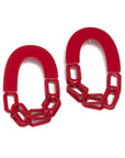 Links with Links Earrings - Red
