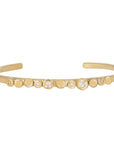 Golden In Bloom Stacking Skinny Cuff - 22ky, 18ky + VS Diamonds
