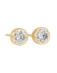 Radiance Diamond Studs - 18k Gold, Oxidized Silver + Reclaimed Diamonds