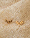 Crest Studs - Brass - KMJ Claire Sommers Buck Jewelry - Earrings