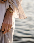 Cyprus Signet Cuff - Oxidized Brass & 14k Gold-Fill - KMJ Claire Sommers Buck Unclassified