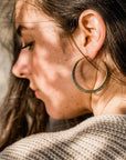 Gaia Hoops | Large - Brass - KMJ Claire Sommers Buck Jewelry - Earrings