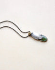 Hand Milagro Necklace - Oxidized Sterling Silver, Brass + Jade Gemstone - KMJ Claire Sommers Buck Jewelry - Necklaces