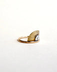 Sun & Life Ring - Oxidized Brass, Sterling Silver + 14k Gold-Fill