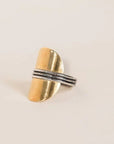Terra Ring - Brass + Sterling Silver - KMJ Claire Sommers Buck Jewelry - Rings