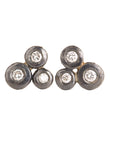 In Bloom Diamond Studs - 18k Gold, Oxidized Silver + Reclaimed Diamonds
