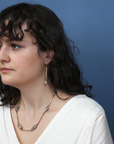 Illumination Earrings - Brass, Gold-Fill + Aquamarine - KMJ Emilie Shapiro Jewelry - Earrings