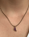 Ruby Guardian Pendant - Brass + Ruby - KMJ Emilie Shapiro Jewelry - Necklaces