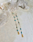 Turquoise Duster Earrings - KMJ James & Jezebelle Jewelry - Earrings