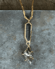 Supernova Pendant - Tourmaline, Pyrite + Brass - KMJ Emilie Shapiro Jewelry - Necklaces