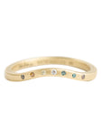 Crown Shadow Band - 18ky Gold + Colored Diamonds