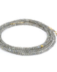 Labradorite Gemstone Wrap Bracelet/Necklace - 14k Gold + Labradorite - KMJ Anne Sportun Jewelry - Bracelets